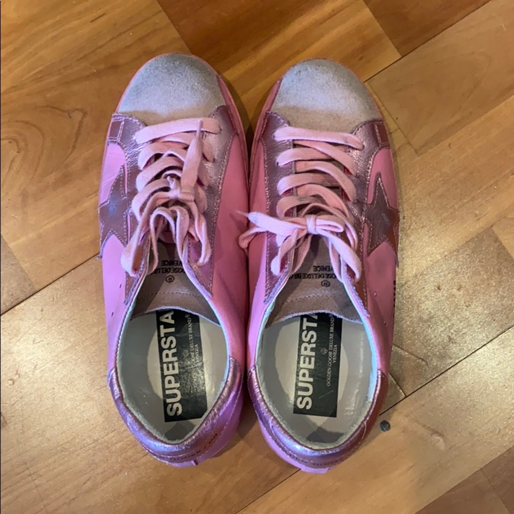 Golden goose pink sneakers